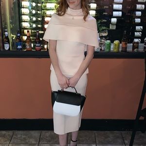 Blush colored Asos Key hole dress